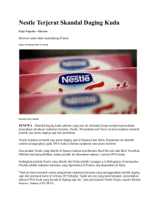 Nestle Terjerat Skandal Daging Kuda