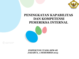 2. Peningkatan Kapabilitas dan Kompetensi Pemeriksa Internal