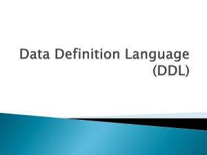 Oracle Data Definition Language (DDL) - E