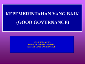 kepemerintahan yang baik (good governance)
