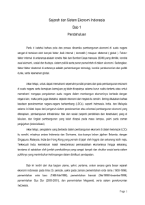 Sejarah dari Sistem Perekonomian Indonesia