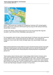 Potensi Gempa Papua-Maluku 2 Kali Sumatera