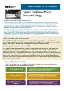 Program Pembiayaan Proyek Sustainable Energy