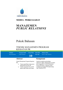 Modul Manajemen Public Relations [TM10]
