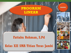 program linear - Jambi Belajar