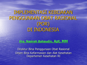 kebijakan dan implementasi penggunaan obat rasional di indonesia