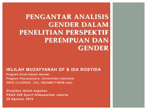 pengantar analisis gender dalam penelitian perspektif