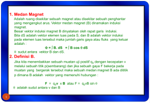 MEDAN MAGNET 1. Medan Magnet Adalah medan vektor seperti