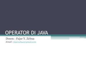 Operator di Java