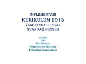 pemahaman kurikulum 2013 - Bimas Kristen Yogyakarta