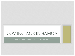 Coming age in samoa