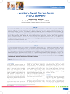 Hereditary Breast Ovarian Cancer (HBOC) Syndrome
