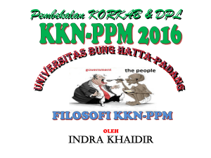 Filosofi KKN-PPM - KKN-PPM Universitas Bung Hatta 2017