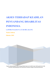 ACCESS TO JUSTICE PERSONS WITH DISABILITIES INDONESIA