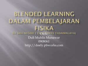 Online Learning (Blended Learning Dalam Pembelajaran Fisika)