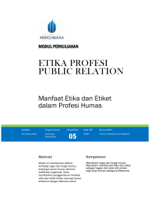 Modul Etika Profesi Public Relations [TM5].