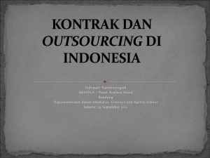 KONTRAK DAN OUTSOURCING DI INDONESIA