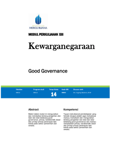 Good Governance - Universitas Mercu Buana