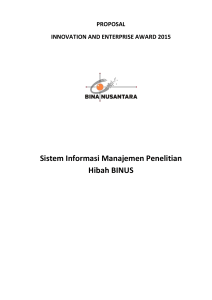 Sistem Informasi Manajemen Penelitian Hibah BINUS