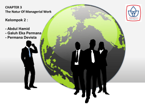 02 – The Natur Of Managerial Work – Chapter 3