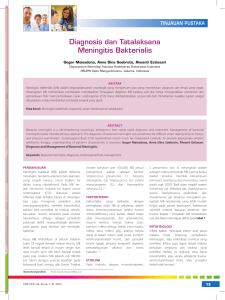 Diagnosis dan Tatalaksana Meningitis Bakterialis