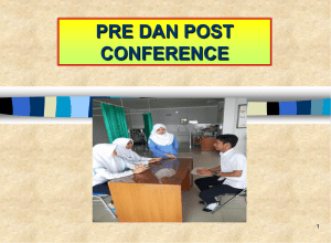 Pre dan post conference