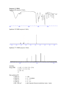 Spektrum IR senyawa C7H8O2