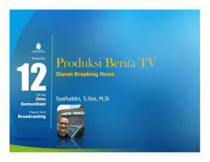 Produksi Berita TV - Universitas Mercu Buana