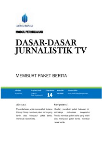 Modul Dasar-dasar Jurnalistik TV [TM15]