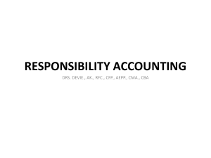 RESPONSIBILITY ACCOUNTING