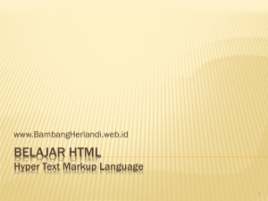 Belajar HTML Hyper Text Markup Language