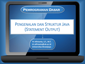 Statement Java - Tri Afirianto