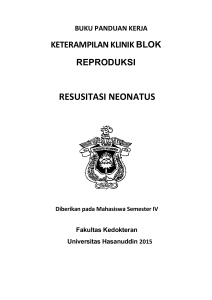 resusitasi neonatus - Fakultas Kedokteran – Universitas Hasanuddin