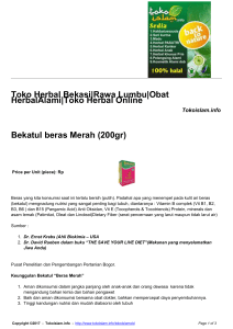 Toko Herbal Bekasi|Rawa Lumbu|Obat Herbal Alami