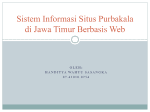 Sistem Informasi Situs Purbakala di Jawa Timur berbasis Web