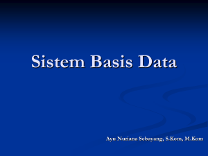 Pengantar Basis Data - UIGM | Login Student