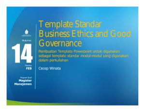 Template Standar Business Ethics and Good Governance