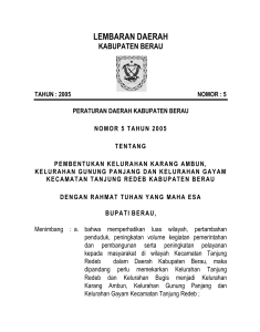 keputusan bupati berau - BPK RI Perwakilan Propinsi Kalimantan