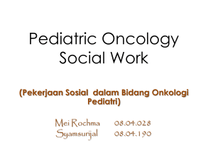 Pediatric Oncology Social Work