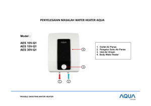 penyelesaian masalah water heater aqua