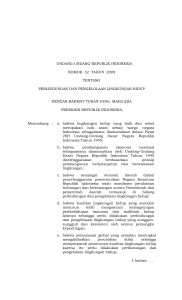 undang-undang republik indonesia nomor 32 tahun 2009