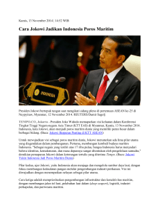 Cara Jokowi Jadikan Indonesia Poros Maritim