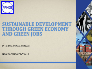 sustainable development through green economy and green