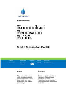 Komunikasi Politik dan Media Massa