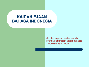 kaidah ejaan bahasa indonesia