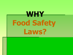FSO = food safety objectives (sasaran keamanan pangan)