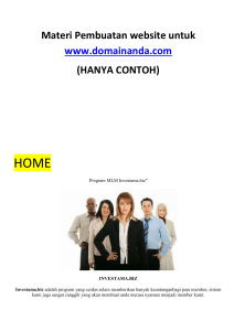Materi Pembuatan website untuk www.domainanda.com (HANYA