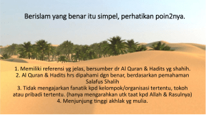 (Nurcholis Madjid, dari buku Islam Doktrin dan - E