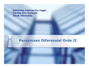 Persamaan Diferensial Orde II