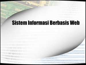 Sistem Informasi Berbasis Web - elista:.